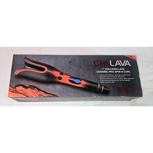 CHI Lava 1" Volcanic Lava Ceramic Pro Spin N Curl Hair Curler NEW IN BOX